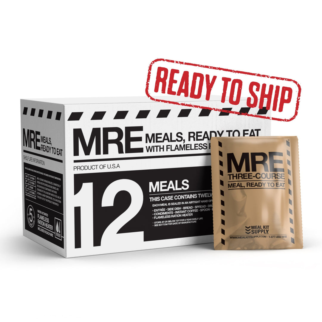MKA-001 Ready-to-Ship | MRE 12-Pack 3-Course with Flameless Ration Heaters-Meal Kit Supply-Meal Kit Supply