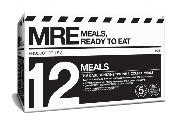 MKA-001 Pre-Order May 2024 | MRE 12-Pack 3-Course with Flameless Ration Heaters-Meal Kit Supply-Meal Kit Supply