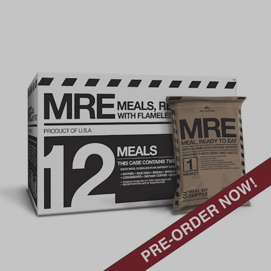 MKA-001 Pre-Order March 2024 | MRE 12-Pack 3-Course with Flameless Ration Heaters-Meal Kit Supply-Meal Kit Supply